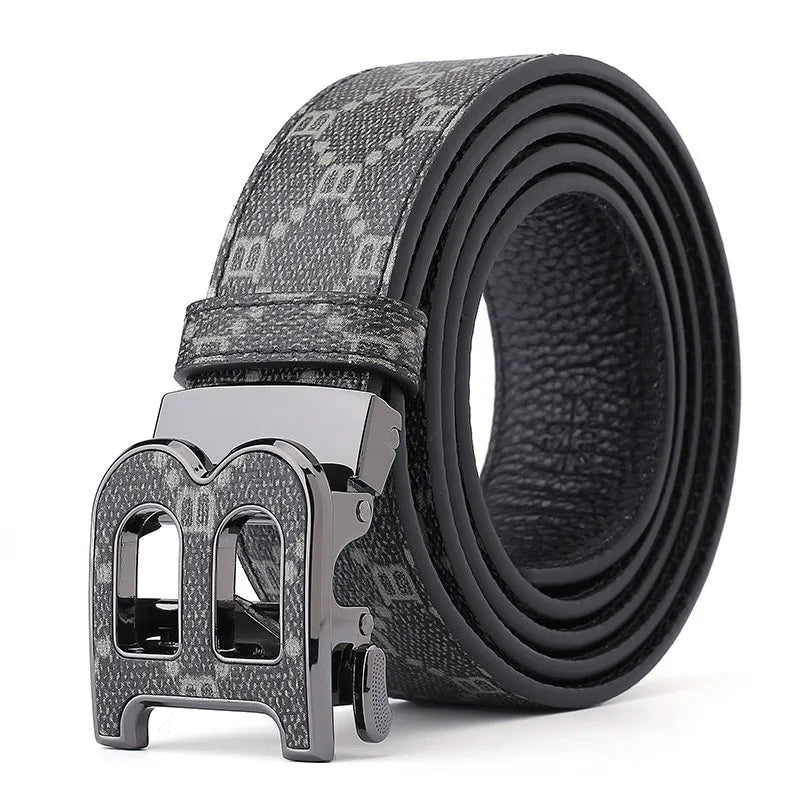 New Luxury Brand Men Belts Famous canvas Leather Male Suit pants Belts width 3.4cm High Quality Designers belt for men jeans