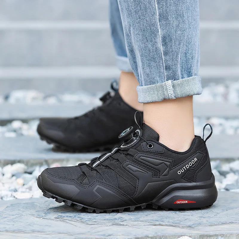 Men's Cycling Sneakers MTB Shoes Bike Riding Shoes Outdoor Motorcycle Shoes Waterproof Bicycle Shoes Lace-up Hiking Sneaker Male