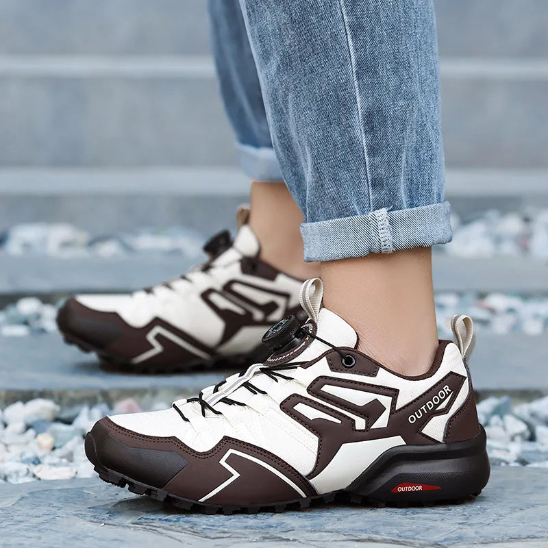 Men's Cycling Sneakers MTB Shoes Bike Riding Shoes Outdoor Motorcycle Shoes Waterproof Bicycle Shoes Lace-up Hiking Sneaker Male