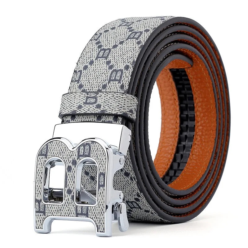 New Luxury Brand Men Belts Famous canvas Leather Male Suit pants Belts width 3.4cm High Quality Designers belt for men jeans