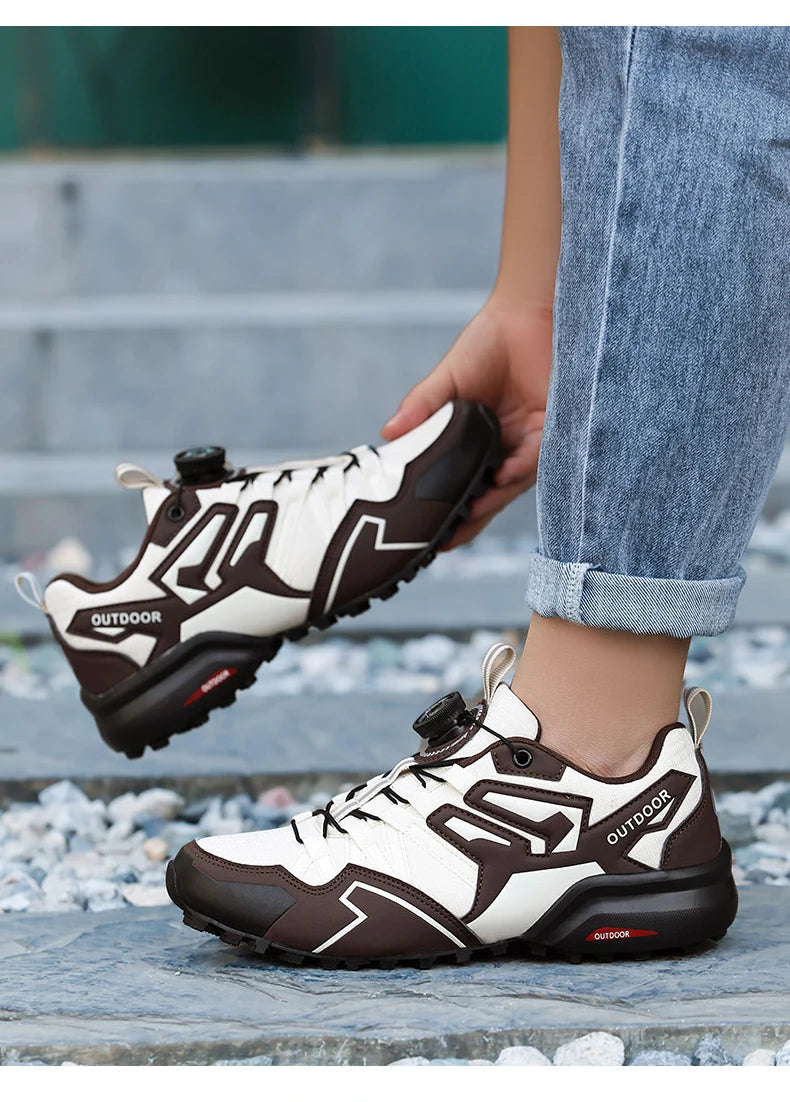 Men's Cycling Sneakers MTB Shoes Bike Riding Shoes Outdoor Motorcycle Shoes Waterproof Bicycle Shoes Lace-up Hiking Sneaker Male