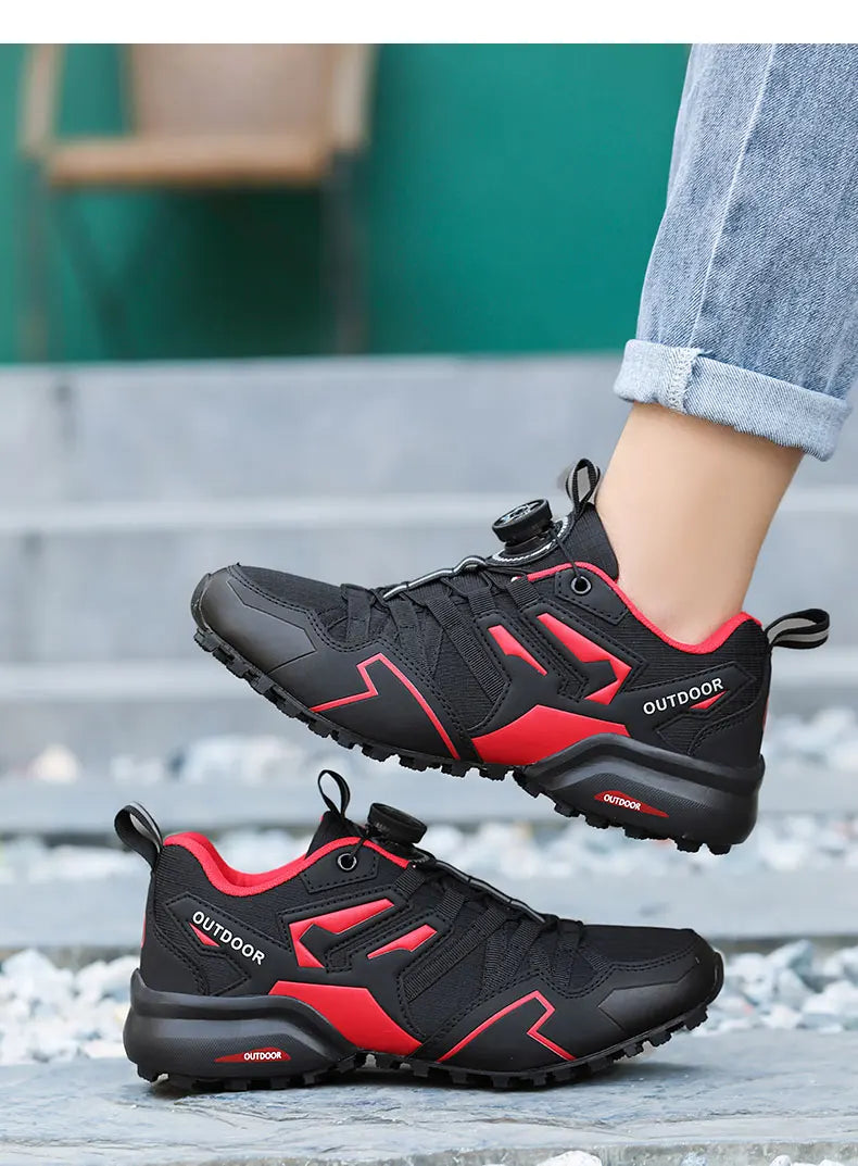 Men's Cycling Sneakers MTB Shoes Bike Riding Shoes Outdoor Motorcycle Shoes Waterproof Bicycle Shoes Lace-up Hiking Sneaker Male