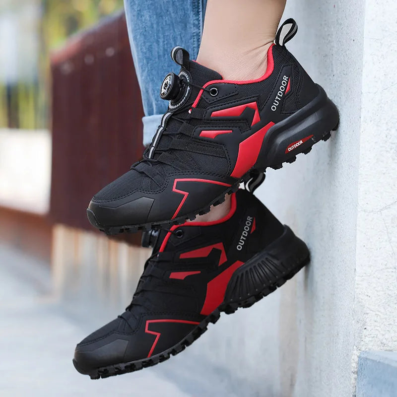 Men's Cycling Sneakers MTB Shoes Bike Riding Shoes Outdoor Motorcycle Shoes Waterproof Bicycle Shoes Lace-up Hiking Sneaker Male