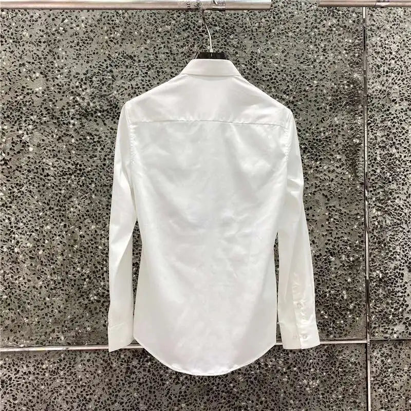 Rhinestones Shirts Mens Luxury Top Diamond Men's Shirt Long Mouw Slim Casual Shirt Black Animal Horse Shirt Social Camisa Hombre