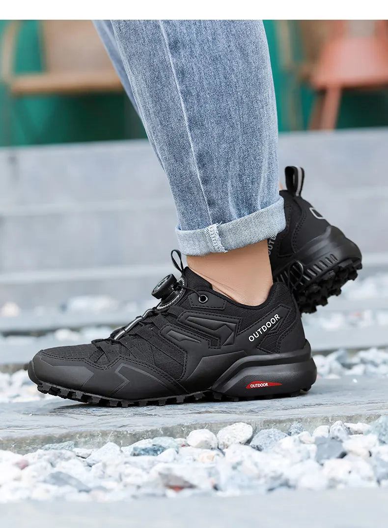 Men's Cycling Sneakers MTB Shoes Bike Riding Shoes Outdoor Motorcycle Shoes Waterproof Bicycle Shoes Lace-up Hiking Sneaker Male