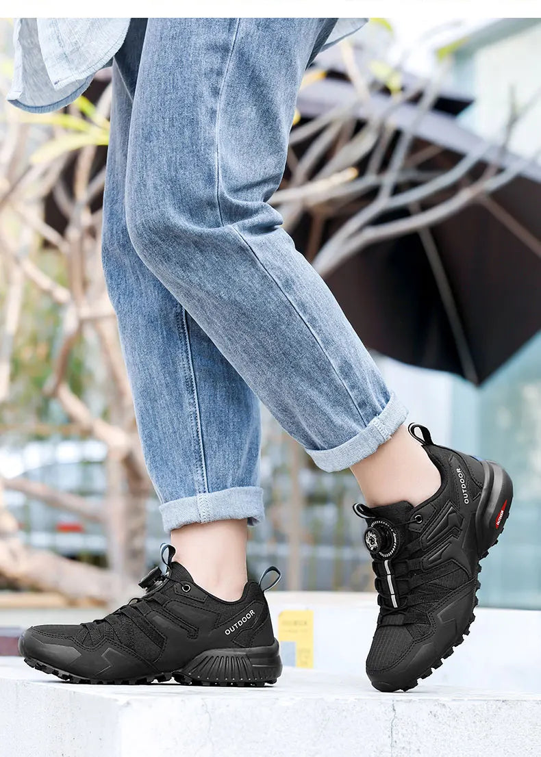 Men's Cycling Sneakers MTB Shoes Bike Riding Shoes Outdoor Motorcycle Shoes Waterproof Bicycle Shoes Lace-up Hiking Sneaker Male