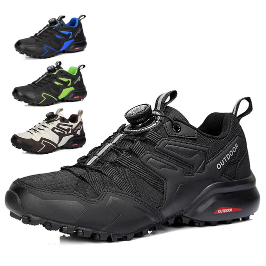 Men's Cycling Sneakers MTB Shoes Bike Riding Shoes Outdoor Motorcycle Shoes Waterproof Bicycle Shoes Lace-up Hiking Sneaker Male