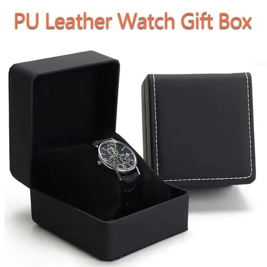 Watch Storage Box PU Single Watch Display Case Wristwatch Watch Holder Travel Jewelry Watch Organizer For Men Gift